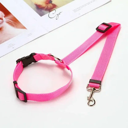 Pet Car Seat Belt & Harness Safety And Style