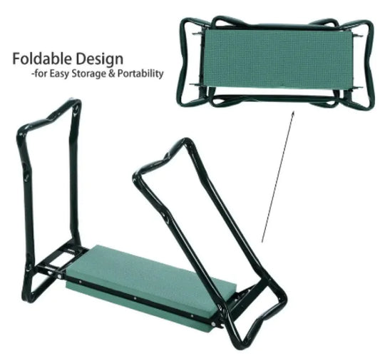 Foldable Garden Kneeler & Bench with Tool Pouch