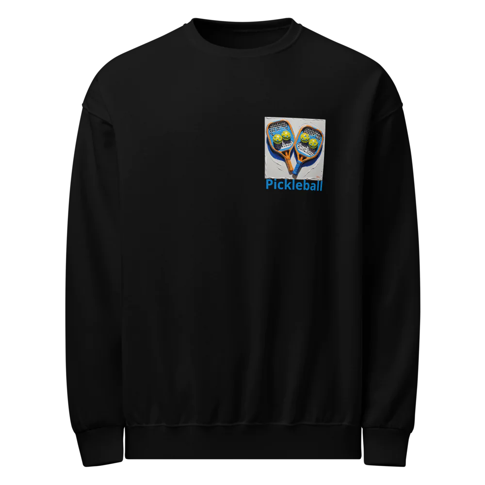 Pickleball Front image Unisex Crew Neck Sweatshirt