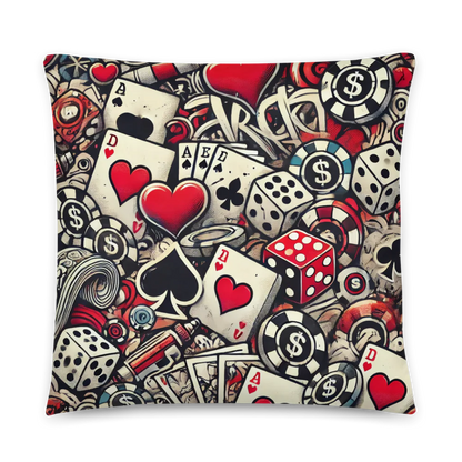 Casino-Themed Accent Pillow