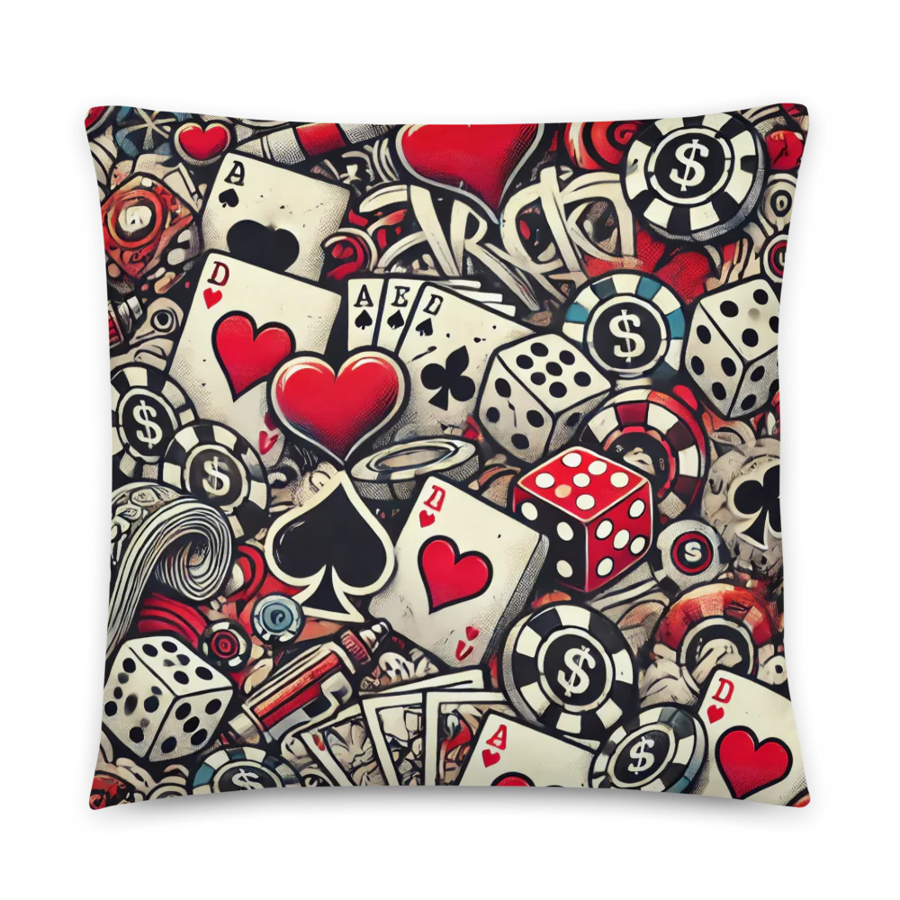 Casino-Themed Accent Pillow