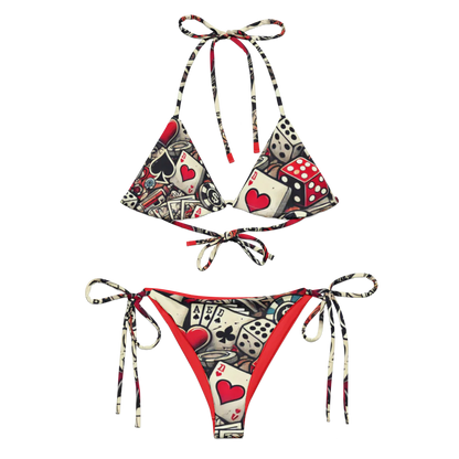 Hearts & Spades Recycled String Bikini