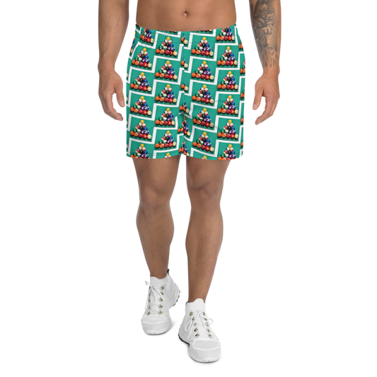 Billiards-Themed Long Sports Shorts