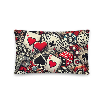 Casino-Themed Accent Pillow