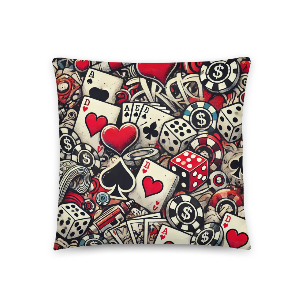 Casino-Themed Accent Pillow